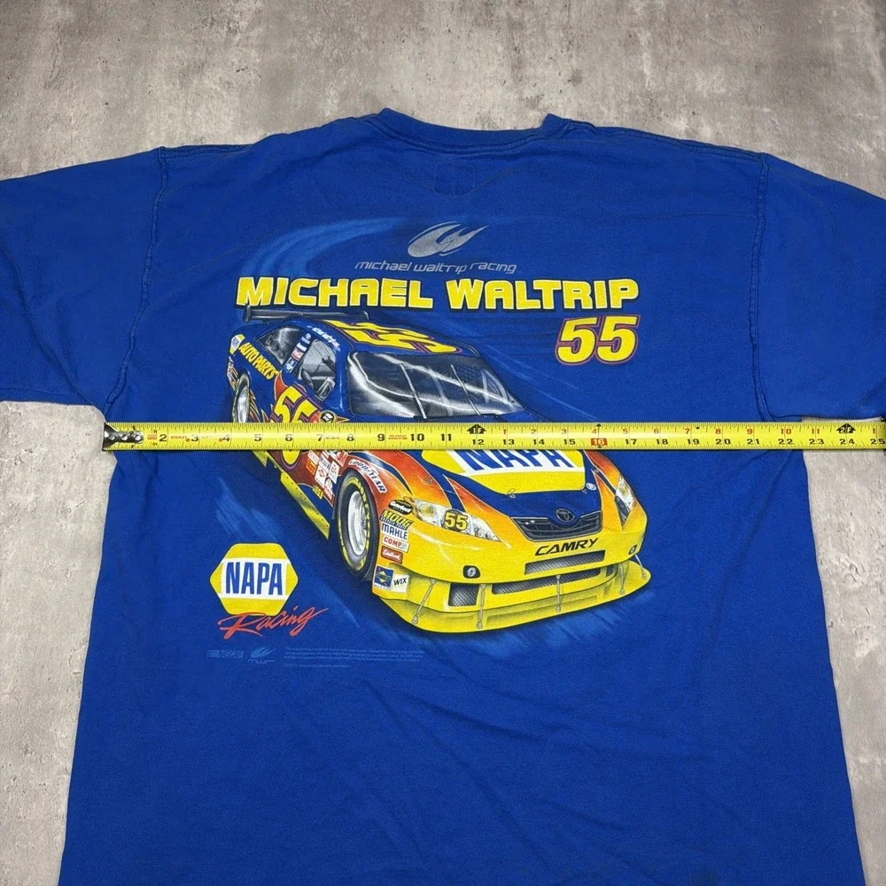 Vintage NASCAR Michael Waltrip Racing Nascar Chase Authentic 55 XL Blue NAPA Y2K